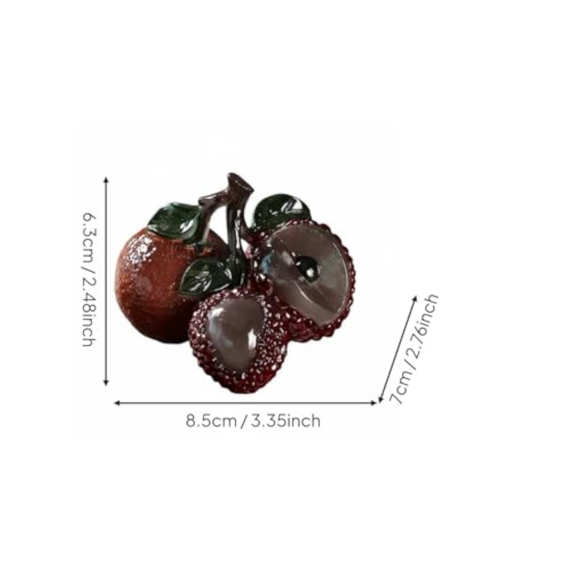 3pcs Color Changing Fruit Cluster Figurine for Office Desk